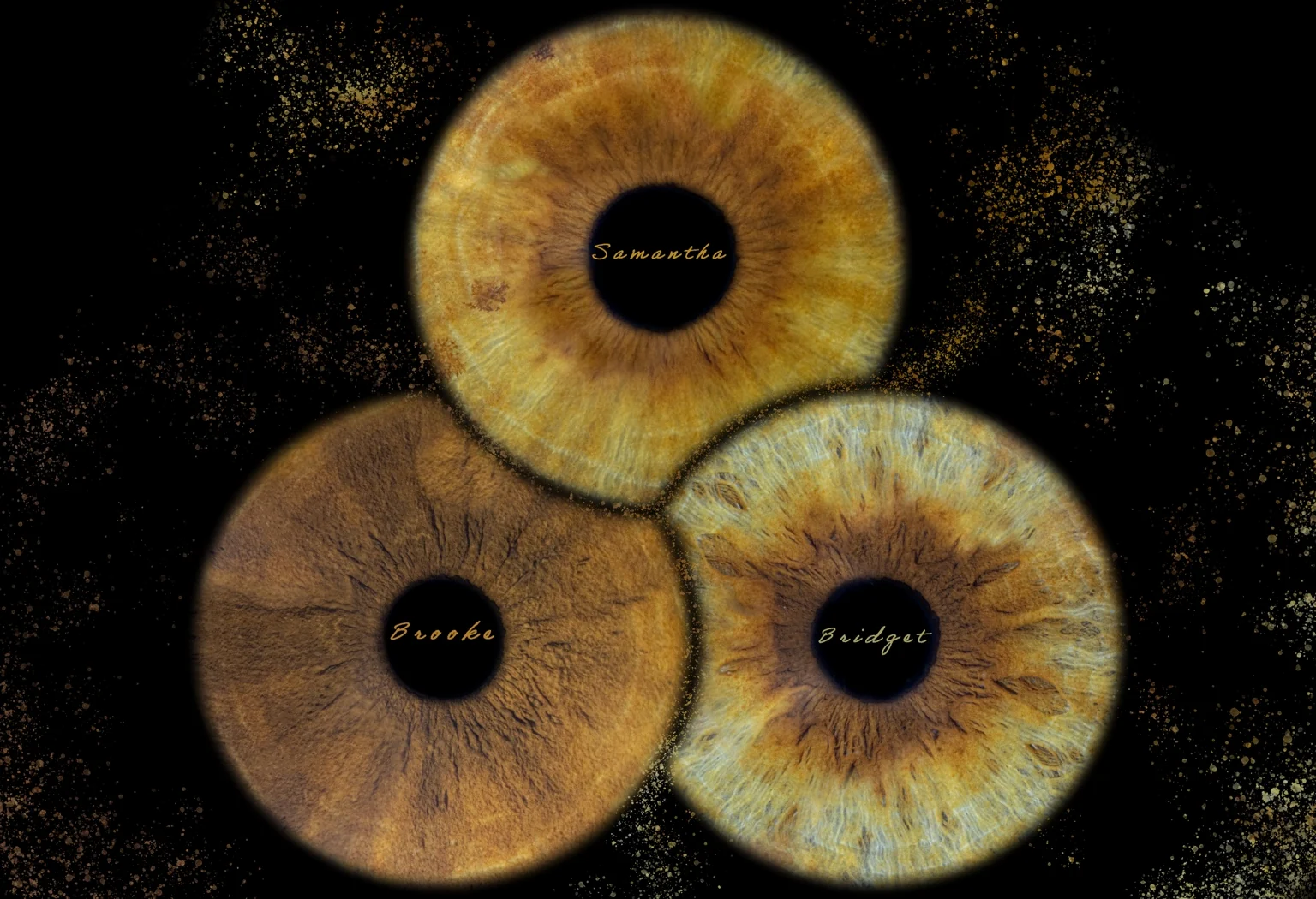 Three-person Kindred Eyes composition